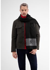Schal Lerros "Schal mit Lerros Intarsie", Herren, schwarz, Kunstfaser, Modet&uuml;cher Schal