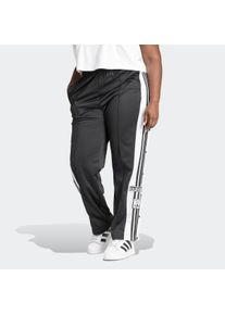 Sporthose adidas originals "ADIBREAK PANTS", Damen, Gr. 1X (46/48), N-Gr, schwarz (schwarz,), Obermaterial: 100% Polyester, clean, Hosen Sporthose, Knopfhose, Knopfleiste am Bein