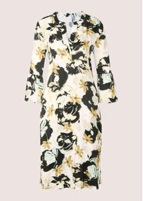 Madeleine Mode Sommerkleid MADELEINE "Viskosekleid Print-Kleid mit Volants", Damen, Gr. 46, N-Gr, wei&szlig; (wollwei&szlig;, multicolor), Obermaterial: 100% Viskose CV., Modern, Kleider Sommerkleid, Volants