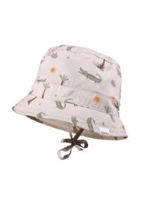 Fischerhut MaxiMo, Jungen, Gr. 53, kieselgrau, krokodil, Web, Obermaterial: 100% Baumwolle, H&uuml;te Fischerhut, grau, Krokodil-Motiv, Bindeband, Fischerhut, Jungen