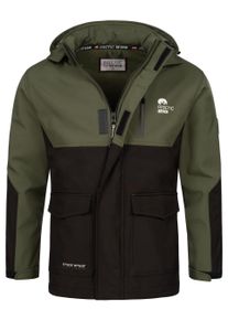 Softshelljacke Arctic Seven "Arctic Seven Herren Softshell Jacke AS303", Herren, Gr. 5XL, gr&uuml;n (olive, schwarz), Obermaterial: 96% Polyester PES. 4% Elasthan EL., Jacken Softshelljacke