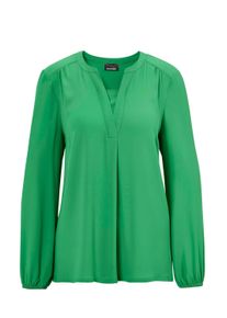 Tunika GOLDNER "Kurzgr&ouml;&szlig;e Bluse mit Tunika Ausschnitt", Damen, Gr. 22, gr&uuml;n, Obermaterial: 100% Polyester PES., figurumspielend, Gummib&uuml;ndchen, Tuniken Tunika, Falten