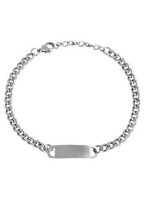 Adelia&acute;s Panzerarmband ADELIA&acute;S "Unisex Armband &iquest; Panzerarmband aus Edelstahl 17+3 cm" Gr. 20, silber, Armb&auml;nder, Damen, Edelstahl, Panzerarmband