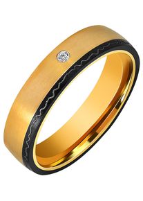 Adelia&acute;s Fingerring ADELIA&acute;S "Damen Ring aus Edelstahl mit Strass Steinchen" Gr. 60, gold, Fingerringe, Damen, 60, Edelstahl, Fingerring