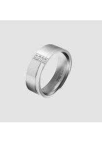 Adelia&acute;s Fingerring ADELIA&acute;S "Damen Ring aus Edelstahl mit Strass Steinchen" Gr. 58, silber, Fingerringe, Damen, 58, Edelstahl, Fingerring