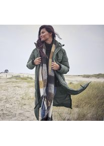 Modeschal Laura Scott, Damen, braun (camel, braun), Web, Obermaterial: 100% Polyester, gemustert, kariert, Modet&uuml;cher Modeschal, im trendigen Karo-Design in Maxi-L&auml;nge - in neuer Farbkombination