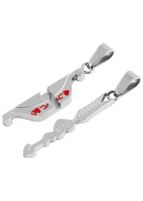 Adelia&acute;s Kettenanh&auml;nger ADELIA&acute;S "Unisex Anh&auml;nger aus Edelstahl", silber, Schmuckanh&auml;nger, Damen, Edelstahl, Kettenanh&auml;nger