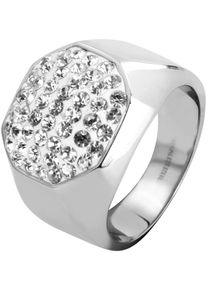 Adelia&acute;s Fingerring ADELIA&acute;S "Damen Ring aus Edelstahl mit Strass Steinchen" Gr. 70, silber, Fingerringe, Damen, 70, Edelstahl, Fingerring