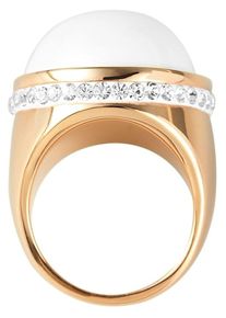 Adelia&acute;s Fingerring ADELIA&acute;S "Damen Ring aus Edelstahl mit Strass Steinchen" Gr. 54, gold, Fingerringe, Damen, 54, Edelstahl, Fingerring