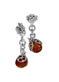 Paar Ohrh&auml;nger OSTSEE-SCHMUCK "OSTSEE-SCHMUCK Ohrh&auml;nger Marienk&auml;fer Ohrh&auml;nger Marienk&auml;fer", wei&szlig; (wei&szlig;, neutral), Ohrringe, Damen, 19 x 7mm, Silber 925 (Sterlingsilber), Paar Ohrh&auml;nger