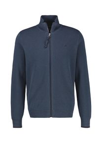 Strickjacke Lerros "Strickjacke in sportiver 2-Tone-Optik", Herren, Gr. 5XL, classic navy, 100% Baumwolle, Strickjacken Strickjacke
