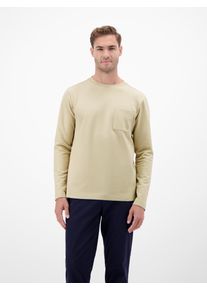Sweatshirt Lerros "Herren Sweatshirt - clean, soft und smart", Herren, Gr. XL, foam wei&szlig;, 85% Baumwolle, 13% Polyester, 2% Elasthan, Sweatshirts Sweatshirt