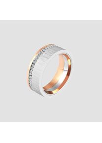 Adelia&acute;s Fingerring ADELIA&acute;S "Damen Ring aus Edelstahl mit Strass Steinchen" Gr. 60, silber, Fingerringe, Damen, 60, Edelstahl, Fingerring