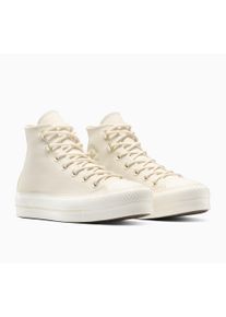 Sneaker Converse "CHUCK TAYLOR ALL STAR LIFT", Damen, Gr. 42,5, light dune, light dune, egret, Leder, Schuhe Sneaker, Winterschuhe, wasserdicht und gef&uuml;ttert