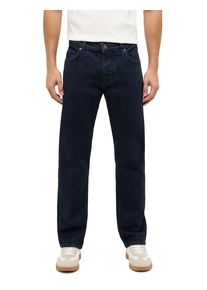 Straight-Jeans Mustang "Herren Style Michigan Straight", Herren, Gr. 34, L&auml;nge 34, 940 dunkelblau, Denim/Jeans, 99% Baumwolle, 1% Elasthan, unifarben, straight fit, Jeans Straight-Jeans