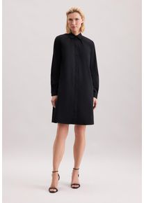 Sommerkleid Seidensticker "Schwarze Rose", Damen, Gr. 4XL (48), Normalgr&ouml;&szlig;en, schwarz, 97% Baumwolle, 3% Elasthan, gl&auml;nzend, unifarben, regular fit, Kleider Sommerkleid, 1/1 Kragen Uni