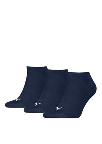 Sneakersocken Puma "Puma UNISEX SNEAKER PLAIN 3P", Damen, Gr. 35-38, blau (navy), Baumwollmischung, Socken Sneakersocken, mit kleinem Logo