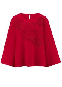 Schlupfbluse Alba Moda "Bluse Bluse mit Perlenmotiv", Damen, Gr. 34, rot, Obermaterial: 100% Polyester PES., Modern, Blusen Schlupfbluse