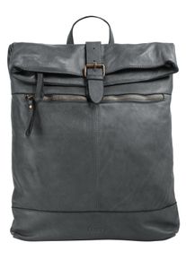 Tagesrucksack FORTY, Herren, Gr. B/H/T: 30cm x 30cm x 4cm, onesize, grau, Leder, Rindsleder, Rucks&auml;cke Tagesrucksack, echt Leder, Made in Italy