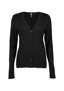 Strickjacke Blue Seven "Blue Seven Strickjacke", Damen, Gr. 46, 9990, schwarz, 82% Viskose, 18% Polyamid, Basic, regular fit, V-Ausschnitt, Strickjacken Strickjacke