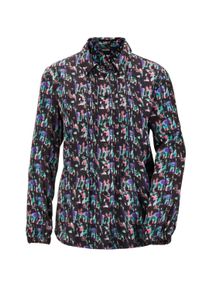 Hemdbluse GOLDNER "Kurzgr&ouml;&szlig;e Druckbluse", Damen, Gr. 19, schwarz (schwarz, gemustert), Obermaterial: 100% Viskose CV., figurumspielend, Gummib&uuml;ndchen, Blusen Hemdbluse, Minimalmuster