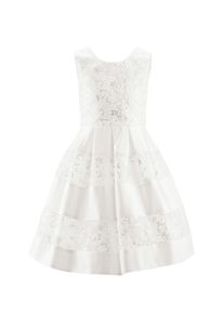 Sommerkleid happy girls "M&auml;dchenkleid", M&auml;dchen, Gr. 140, EURO-Gr&ouml;&szlig;en, ecru, Stoff, 100% Polyester, normal, Kleider Sommerkleid