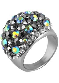 Adelia&acute;s Fingerring ADELIA&acute;S "Damen Ring aus Edelstahl mit Strass Steinchen" Gr. 56, silber, Fingerringe, Damen, 56, Edelstahl, Fingerring