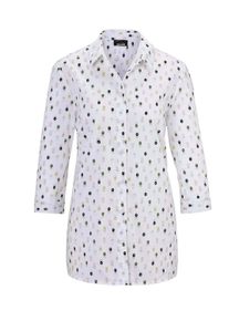 Klassische Bluse GOLDNER "Kurzgr&ouml;&szlig;e Bluse mit Hemdkragen", Damen, Gr. 24, bunt (bunt, gemustert), Obermaterial: 100% Baumwolle CO., Manschette, Blusen Klassische Bluse, keine/nicht relevant