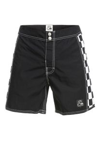 Boardshorts Quiksilver "Original Arch 16", Herren, Gr. 34L, schwarz-wei&szlig; (schwarz), Obermaterial: 100% Walkfrottier;, Hosen Boardshorts