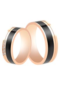 Adelia&acute;s Fingerring ADELIA&acute;S "Damen Ring aus Edelstahl mit Strass Steinchen" Gr. 50, schwarz, Fingerringe, Damen, 50, Edelstahl, Fingerring