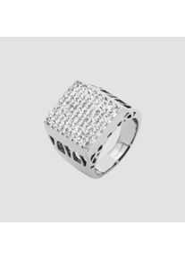 Adelia&acute;s Fingerring ADELIA&acute;S "Herren Ring aus Edelstahl mit Strass" Gr. 64, silber, Fingerringe, Herren, 64, Edelstahl, Fingerring