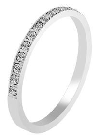 Adelia&acute;s Fingerring ADELIA&acute;S "Damen Ring aus Edelstahl mit Strass Steinchen" Gr. 54, silber, Fingerringe, Damen, 54, Edelstahl, Fingerring