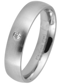 Adelia&acute;s Fingerring ADELIA&acute;S "Damen Ring aus Edelstahl mit Strass Steinchen" Gr. 52, silber, Fingerringe, Damen, 52, Edelstahl, Fingerring