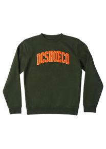 Sweatshirt DC Shoes "Varsity", Jungen, Gr. 12(148-156cm), gr&uuml;n (mountain view), Obermaterial: 80% Walkfrottier, 20% Microfaser;, Sweatshirts Sweatshirt
