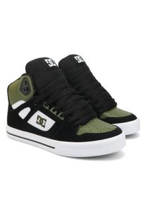 Sneaker DC Shoes "Pure High-Top", Herren, Gr. 11(44,5), schwarz, olive, wei&szlig;, Obermaterial:Obermaterial: Leder / Futter: Textil / Au&szlig;ensohle: Gummi;, Schuhe Sneaker