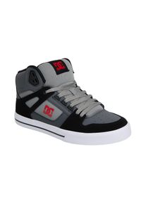 Sneaker DC Shoes "Pure High-Top", Herren, Gr. 7,5(40), schwarz, grau, rot, Obermaterial:Obermaterial: Leder / Futter: Textil / Au&szlig;ensohle: Gummi;, Schuhe Sneaker