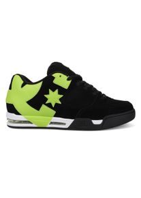 Sneaker DC Shoes "DC Command", Herren, Gr. 7,5(40), schwarz (schwarz, lime), Obermaterial:50.46% Leder, 49.54% Synthetikmaterial;, Schuhe Sneaker
