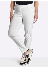 Ascari sheego Gro&szlig;e Gr&ouml;&szlig;en Stretch-Hose in Schlupfform, Bengalin, wei&szlig;, Gr&ouml;&szlig;e 25 - Damen