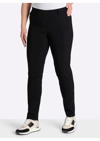 Ascari sheego Gro&szlig;e Gr&ouml;&szlig;en Stretch-Hose in Schlupfform, Bengalin, schwarz, Gr&ouml;&szlig;e 24 - Damen