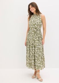 bonprix Chiffonkleid mit Glitzer, gr&uuml;n, Gr.54, festliches Chiffonkleid mit edlen Glitzerf&auml;den