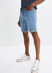 bonprix Stretch-Jeans-Bermuda Regular Fit, blau, Gr.48, Stretch-Jeans-Bermuda mit modischem Turn-Up, 98% Baumwolle