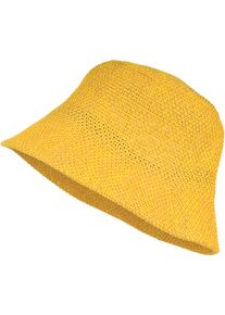 Fischerhut styleBREAKER "Fischerhut aus Papierstroh - Knautschhut", Herren, gelb (goldgelb), Obermaterial: 100% Papierstroh PAS., Modisch, H&uuml;te Fischerhut