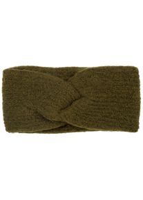Stirnband styleBREAKER "Strick Stirnband Rippenmuster Twist Knoten", Damen, gr&uuml;n (oliv), Obermaterial: 80% Polyacryl PAN. 20% Wolle WO., Modisch, M&uuml;tzen Stirnband