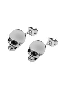 Adelia&acute;s Paar Ohrstecker ADELIA&acute;S "Unisex Ohrringe &iquest; Ohrstecker Totenkopf aus Edelstahl", silber, Ohrringe, Damen, Edelstahl, Paar Ohrstecker