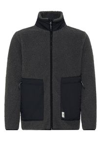 Pl&uuml;schjacke North Bend "Pl&uuml;schjacke NBGalonne M Teddy Jacket", Damen, Gr. XL, grau (asphalt), Obermaterial: 100% Polyester Pol. recyc.., Jacken Pl&uuml;schjacke