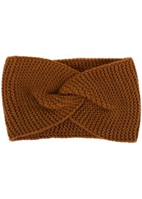Stirnband styleBREAKER "Krausstrick Stirnband Twist Knoten", Damen, braun (cognac), Obermaterial: 100% Polyacryl PAN., Modisch, M&uuml;tzen Stirnband