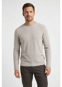 Langarmshirt BOSS Orange "Tempesto", Herren, Gr. L, open grau070, Single Jersey, Obermaterial: 82% Baumwolle, 12% Polyamid, 6% Elasthan, regular fit normal, Rundhals, Shirts Langarmshirt, mit BOSS-Stickerei