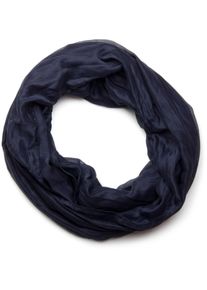 Loop styleBREAKER "Seidiger unifarbener Loop", Damen, blau (midnight, blau), Obermaterial: 100% Viskose CV., Modisch, Modet&uuml;cher Loop