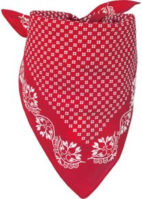 Bandana styleBREAKER "Baumwolle Dreieckstuch mit Bl&uuml;mchen Muster", Herren, rot (rot, wei&szlig;), Obermaterial: 100% Baumwolle CO., Modisch, Modet&uuml;cher Bandana