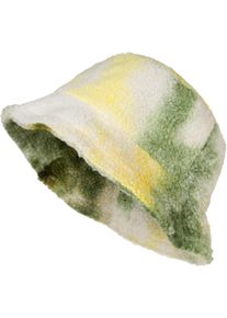 Fischerhut styleBREAKER "Teddyfell Fischerhut Ombr&eacute;", Herren, gr&uuml;n (dunkelgr&uuml;n, gelb, wei&szlig;), Obermaterial: 100% Polyester PES., Modisch, H&uuml;te Fischerhut